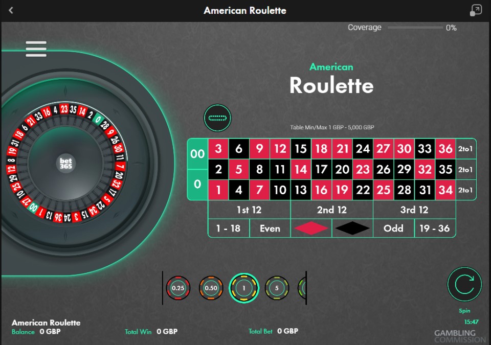 Bet365 roulette casino