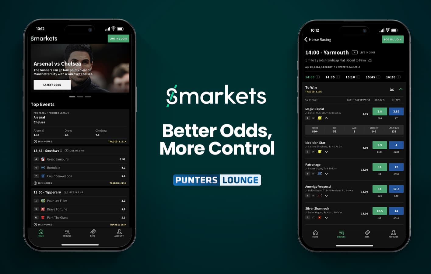 An image of Smarkets Horse Racing Betting App