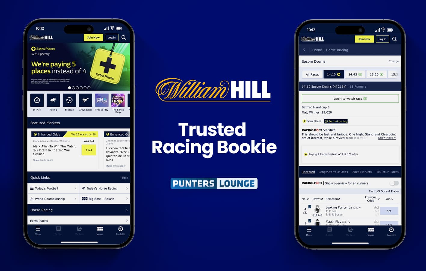 An image of William Hill who is one of the best betting app for horse racing.