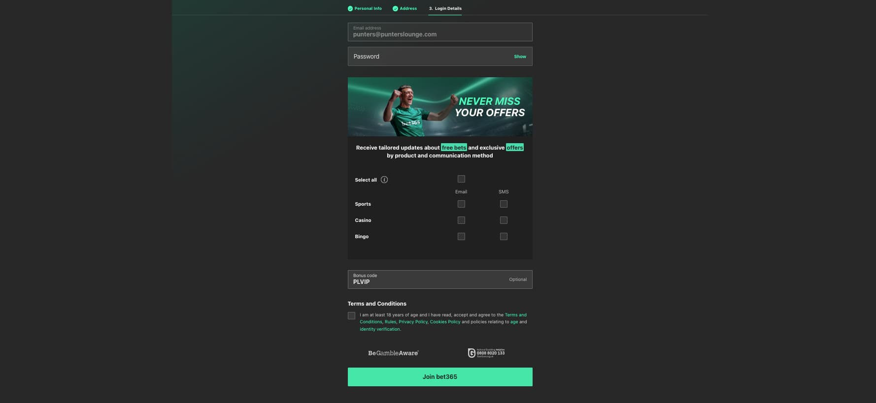 Enter a Valid Bonus Code