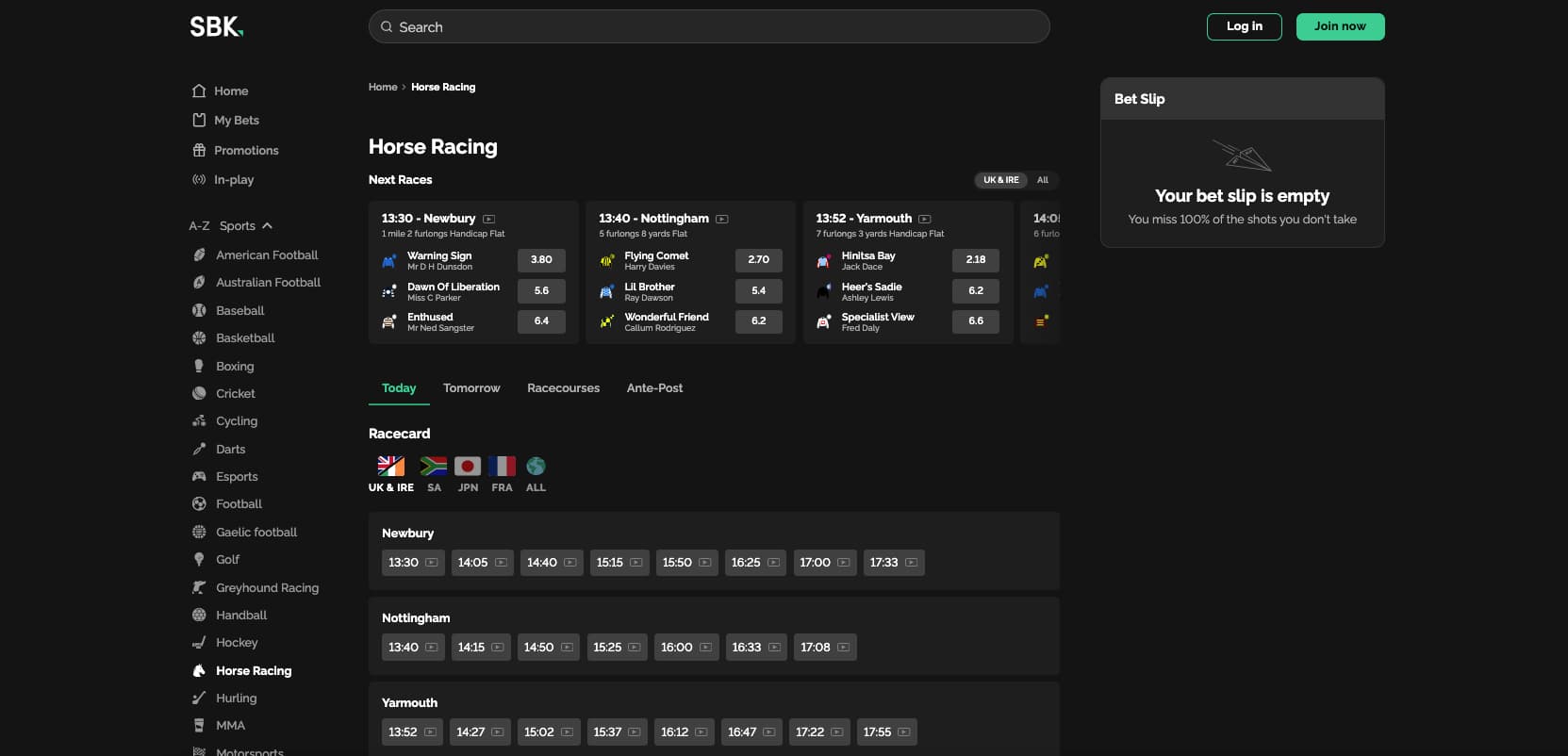 sbk-horse-racing-page SBK horse racing betting site