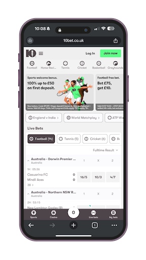 10bet mobile home page - paypal betting sites