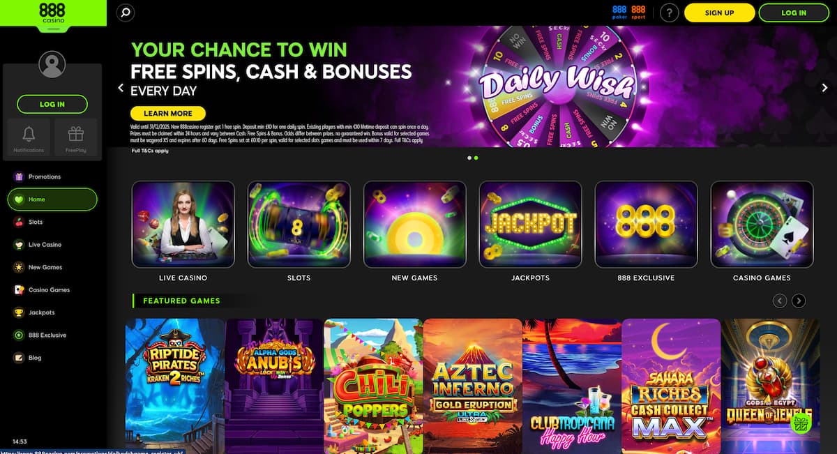 888-casino-home-page 888 Casino home page