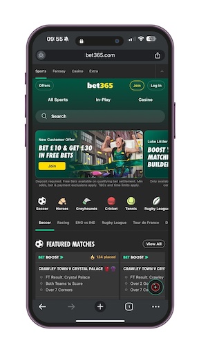 bet365 mobile Homepage – best PayPal betting sites