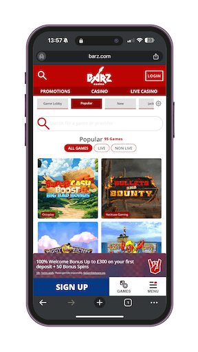 Barz Casino Review