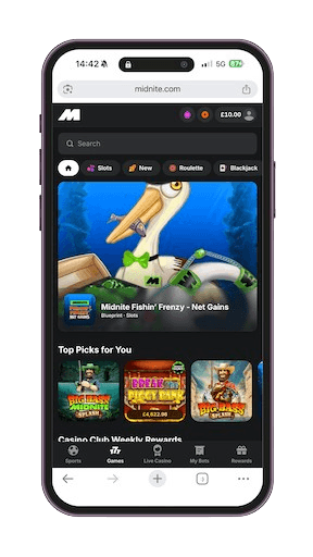 midnite-casino Midnite £5 Deposit Casino