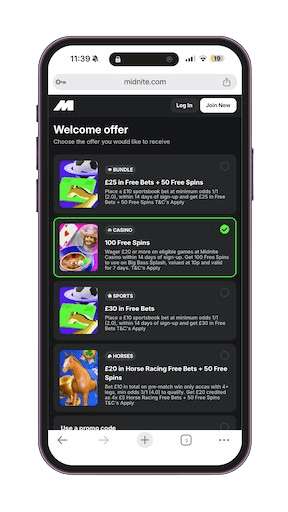 midnite-casino-registration-select-bonus Midnite Casino Registration - Select Bonus