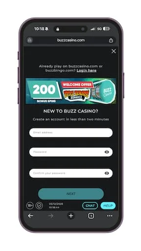 buzz-casino-review-email-and-password Buzz Casino Review - Enter your email and password